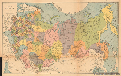 Карта России по губерниям и областям (1914)