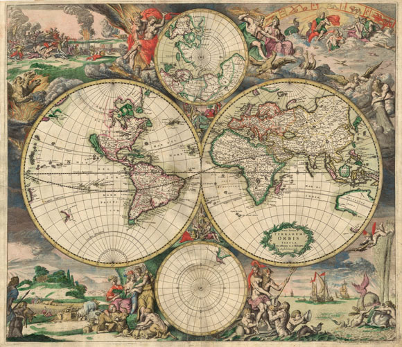 Древнейшая карта мира (1689)