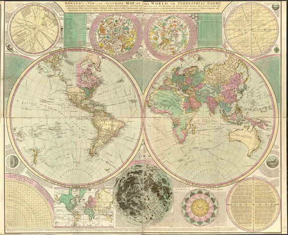 Очень старая карта мира (1724)