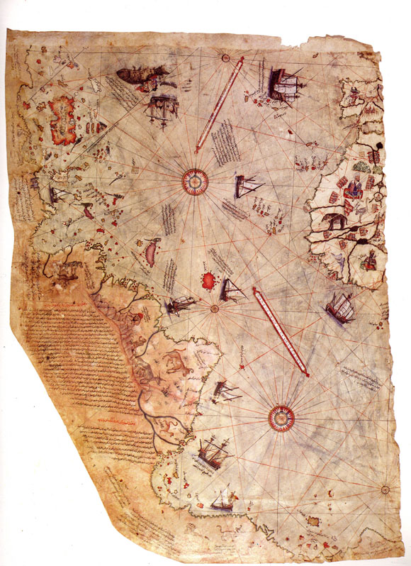 Древняя арабская карта мира (1513) Атлантика