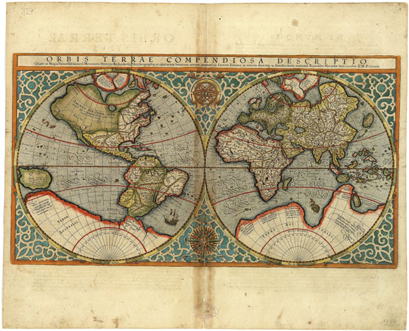 История Змиевского края – Старинная карта мира (17 век) латынь