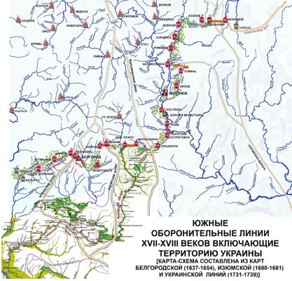 Южные оборонительные линии XVII–XVIII вв.